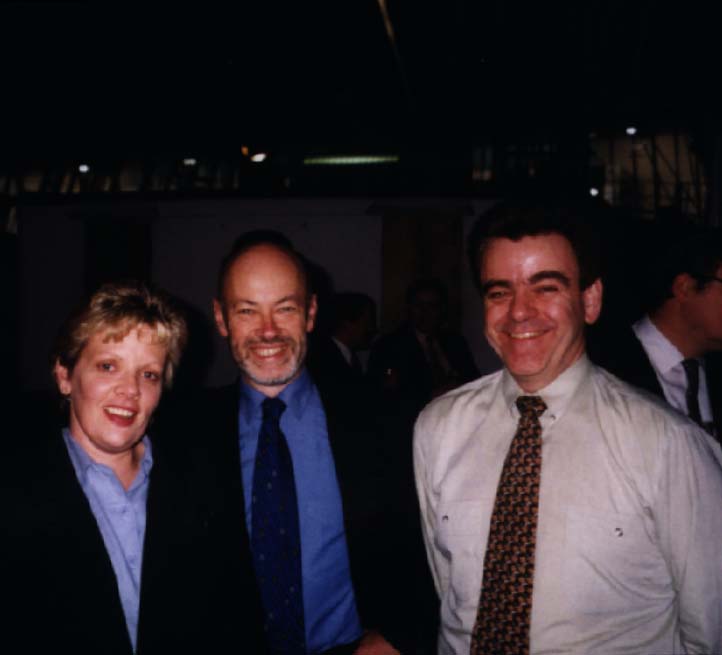 Simon & Angela Dunkerly and Don White aboard the 'Polly Woodside' at AUSTRALIA 99